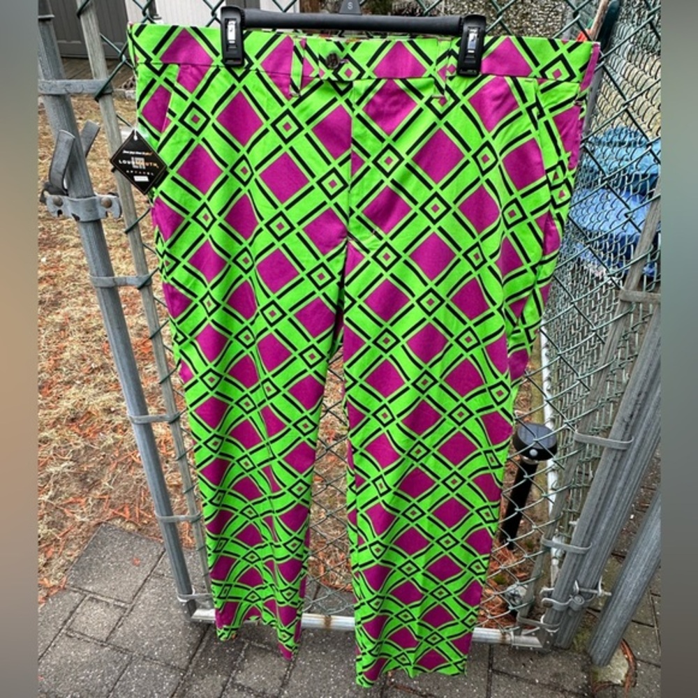 Loudmouth Men’s Golf Pants, 42Wx32L (DogWood-A Pattern) (NWT)‎
